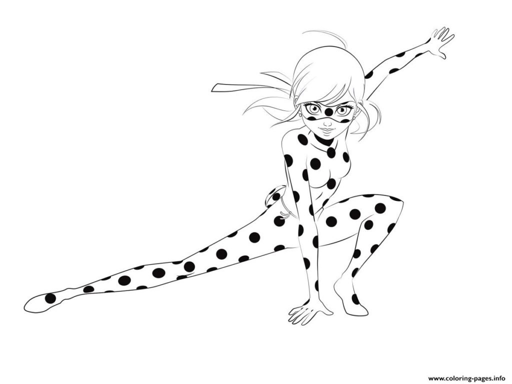 1024x768 Miraculous Ladybug Coloring Pages Free Printable And Ladybug