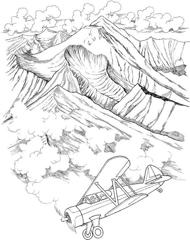 617x780 Landscape Coloring Pages For Adults