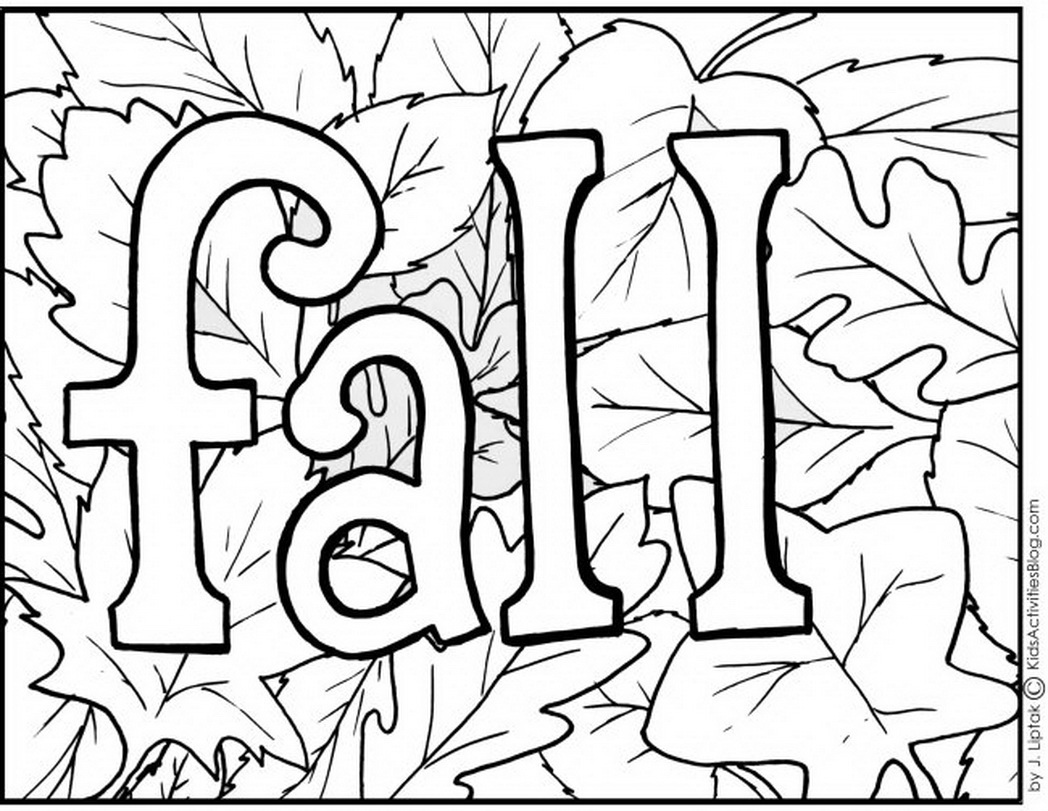1048x811 Fall Leaves Coloring Pages Autumn And Acorns Page Free Printable
