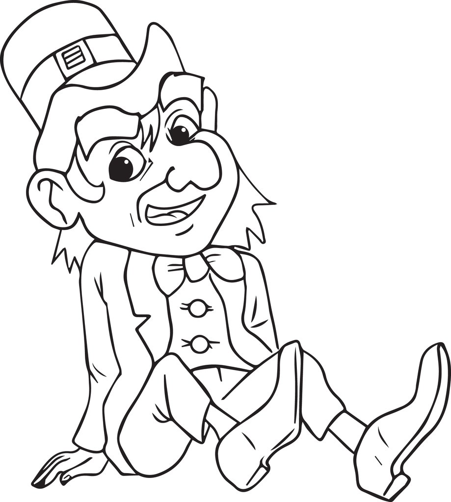 919x1024 Free, Printable Leprechaun Coloring Page For Kids