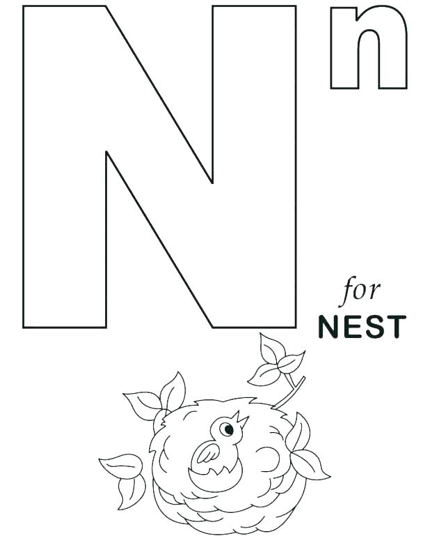 618x769 Letter N Coloring Page Free Printable Letter Coloring Pages Letter