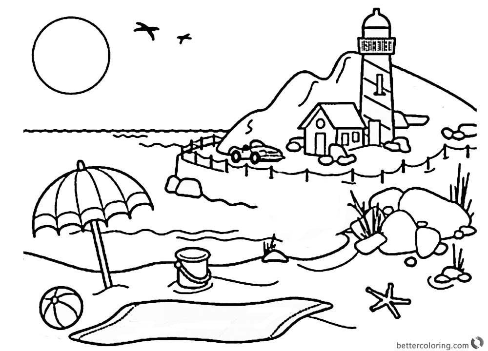 1000x720 Lighthouse Coloring Pages Lighthouse