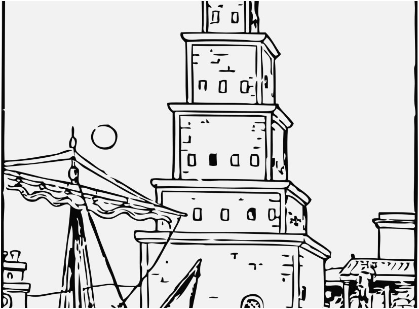 827x609 Lighthouse Coloring Pages Pic Free Printable Lighthouse Coloring