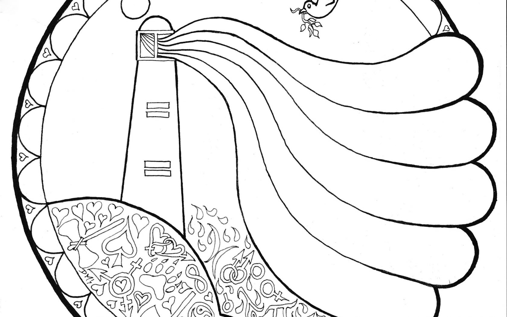 1680x1050 Stunning Lighthouse Coloring Pages With Beautiful Scenery Free