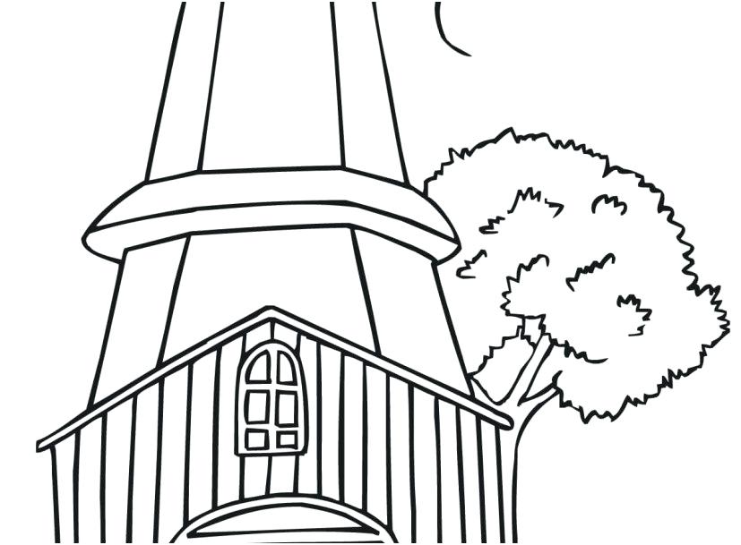 827x609 Lighthouse Coloring Page