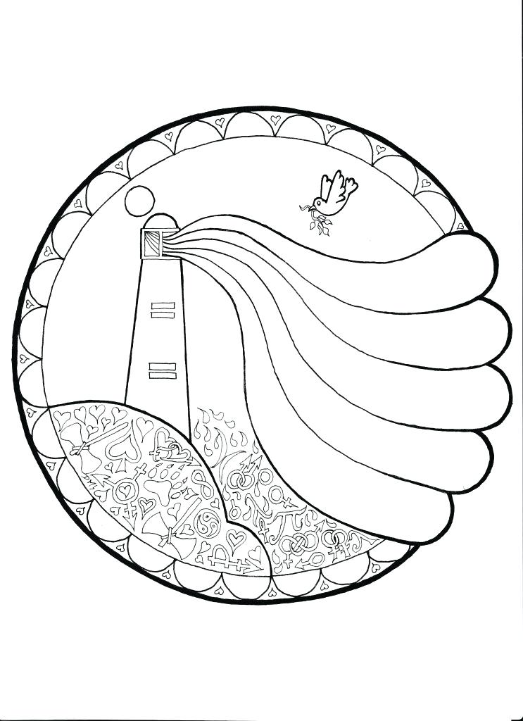 743x1024 Lighthouse Coloring Page