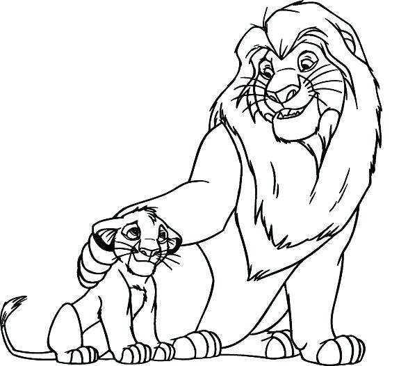587x526 Coloring Book Pages Lion King Professional