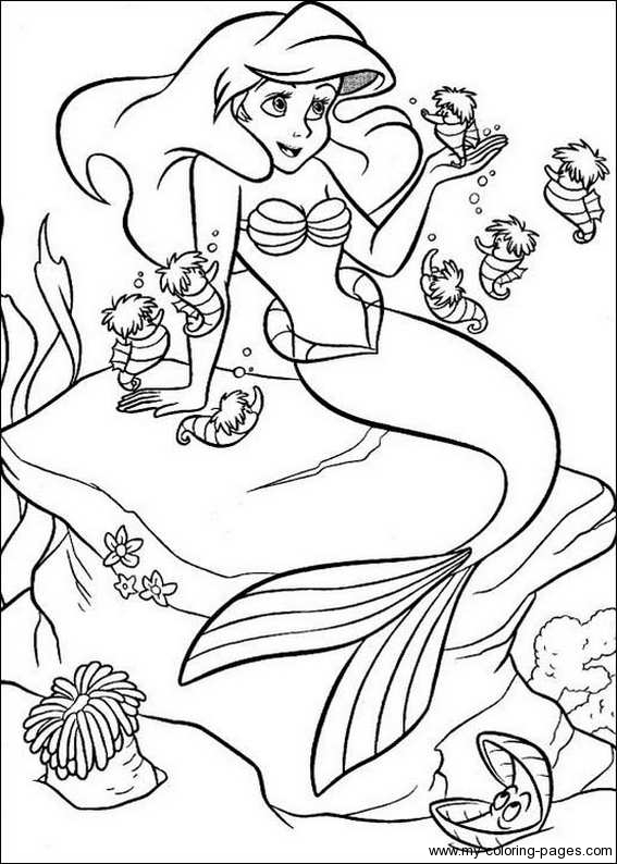 567x794 Little Mermaid Coloring Pages