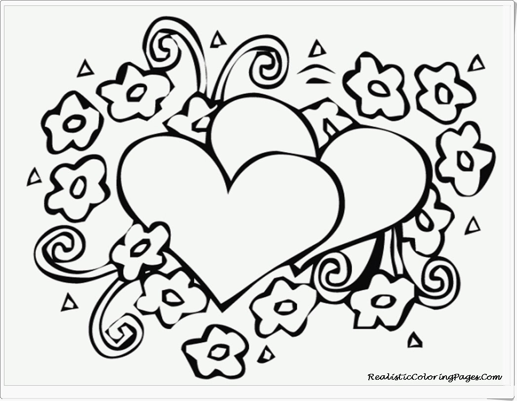 1047x812 Printable Love Coloring Pages