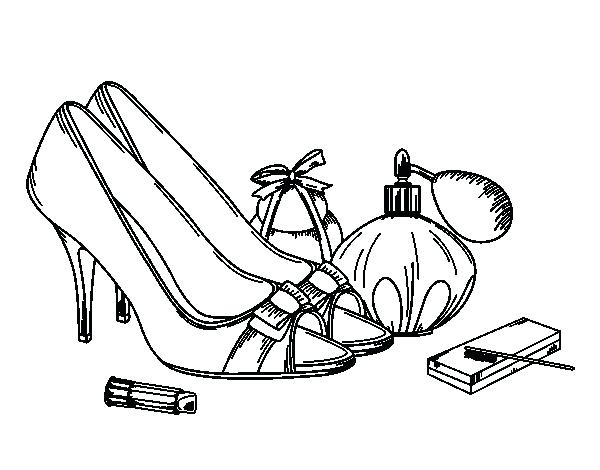 600x470 Makeup Coloring Pages Shoes And Makeup Coloring Page Free