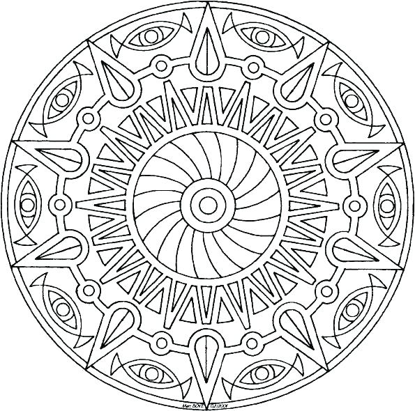 595x590 Mandela Coloring Pages Online Mandala Coloring Pages Mandala
