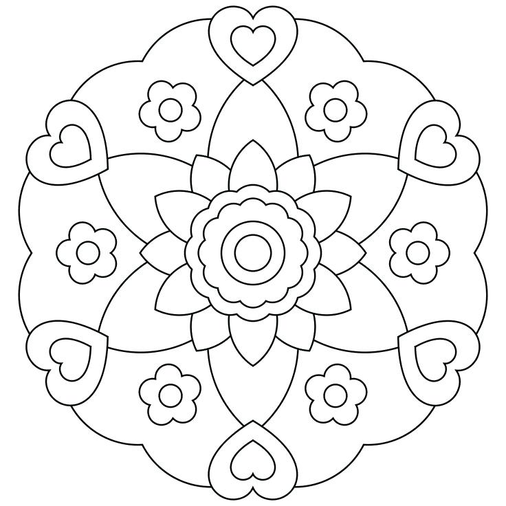 736x736 Free Printable Mandala Coloring Pages