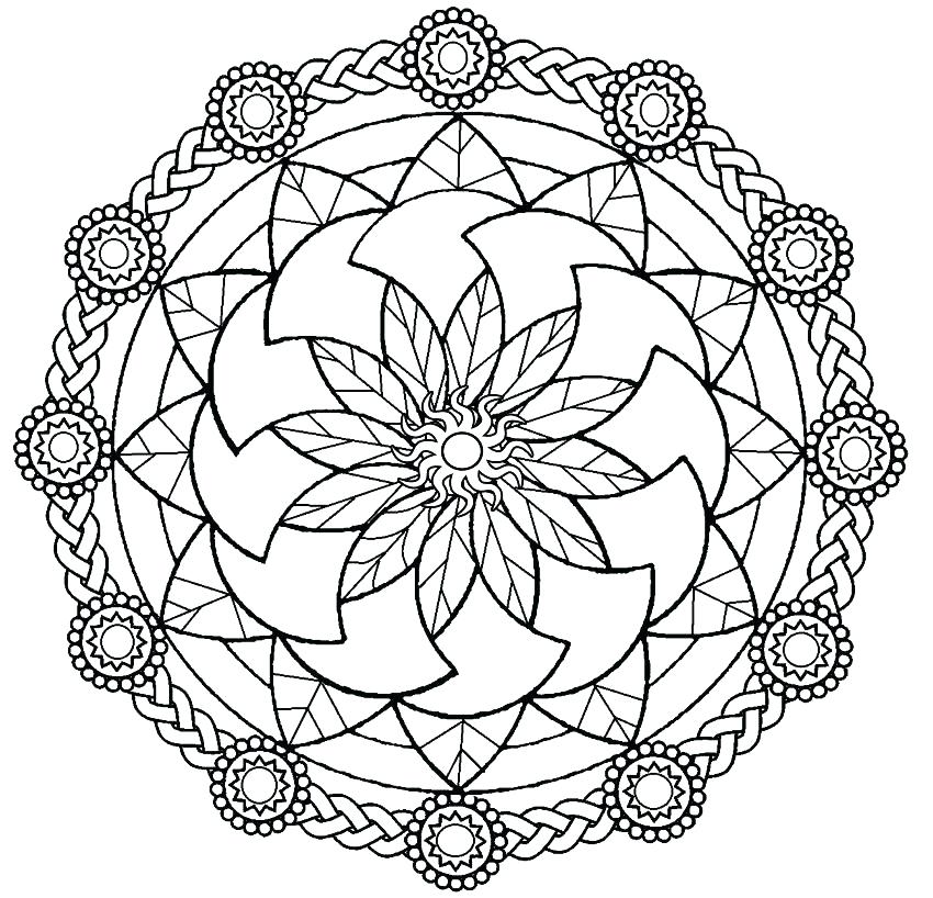 850x818 Mystical Mandala Coloring Pages Abstract Coloring Pages Free