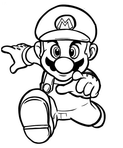 425x510 Super Mario Bros Coloring Pages Pictures To Print And Color