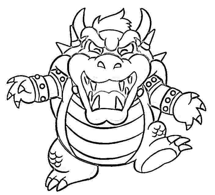704x636 Bowser Coloring Pages