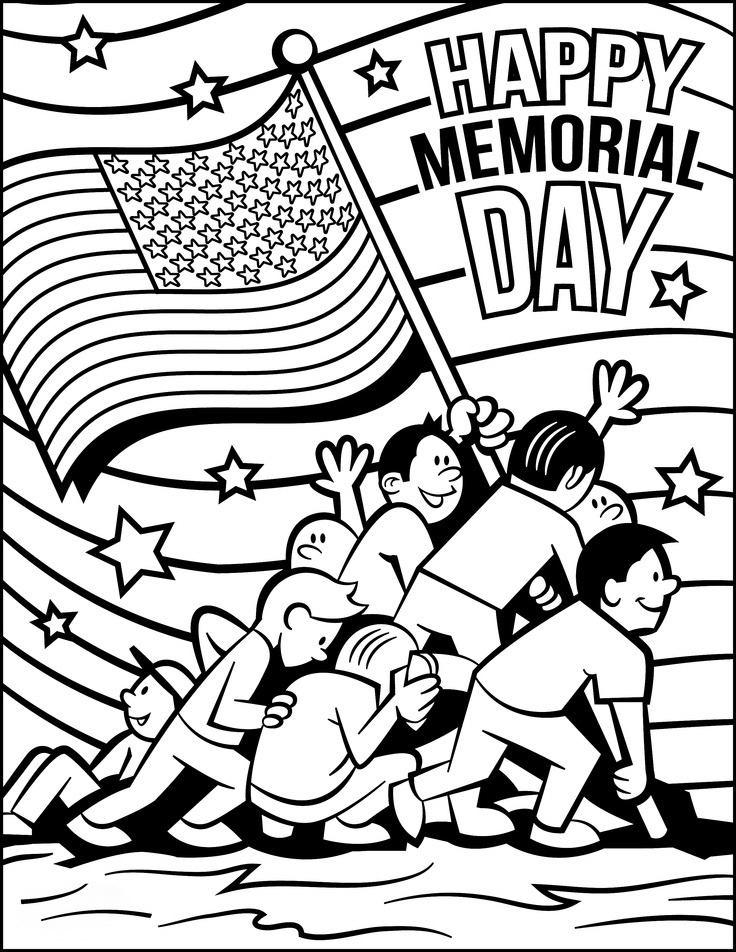 736x952 Memorial Day Coloring Pages Free Download For Kids Preschoolers