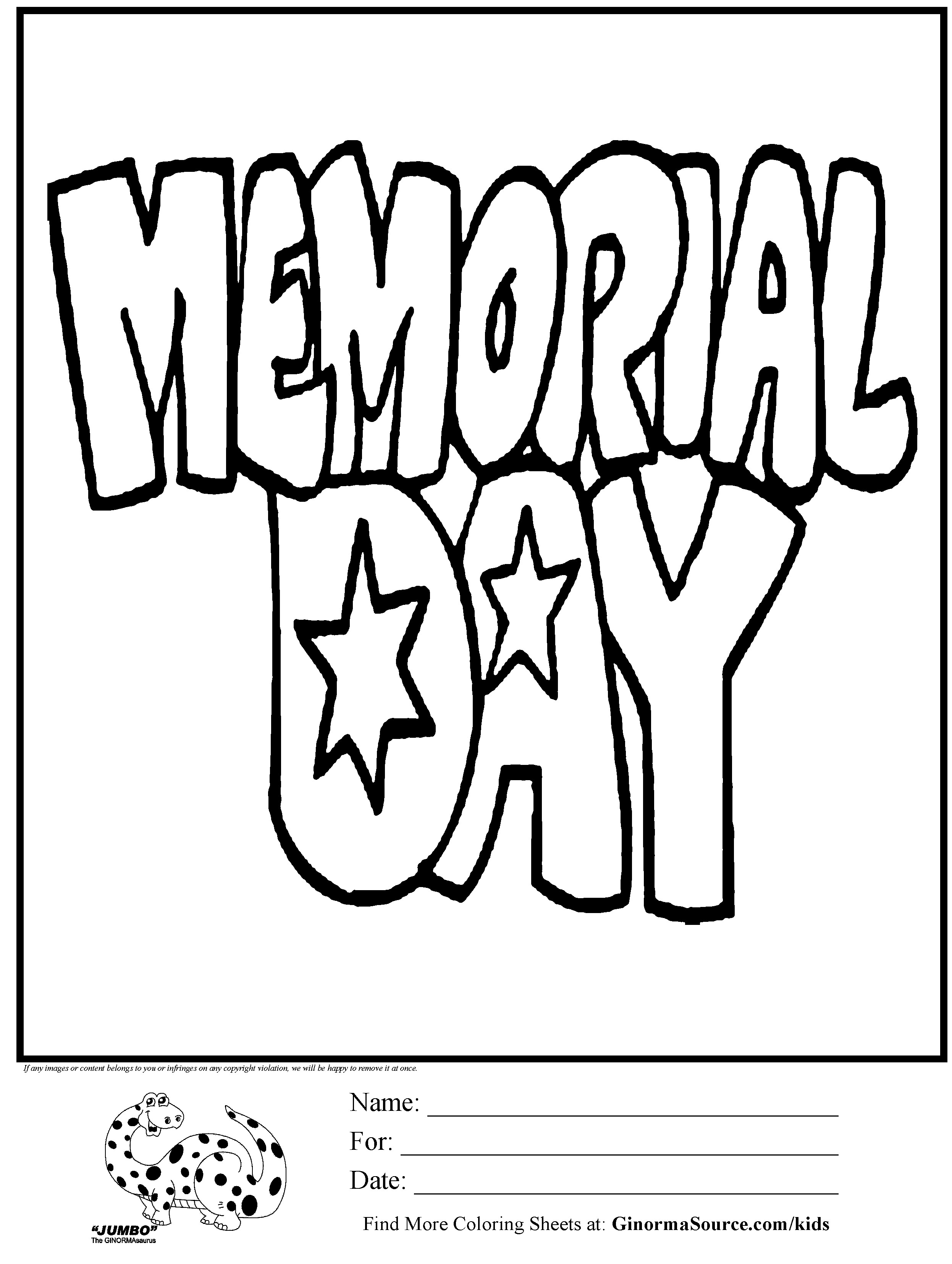 2493x3310 New Printable Memorial Day Coloring Pages Design Free Entrancing