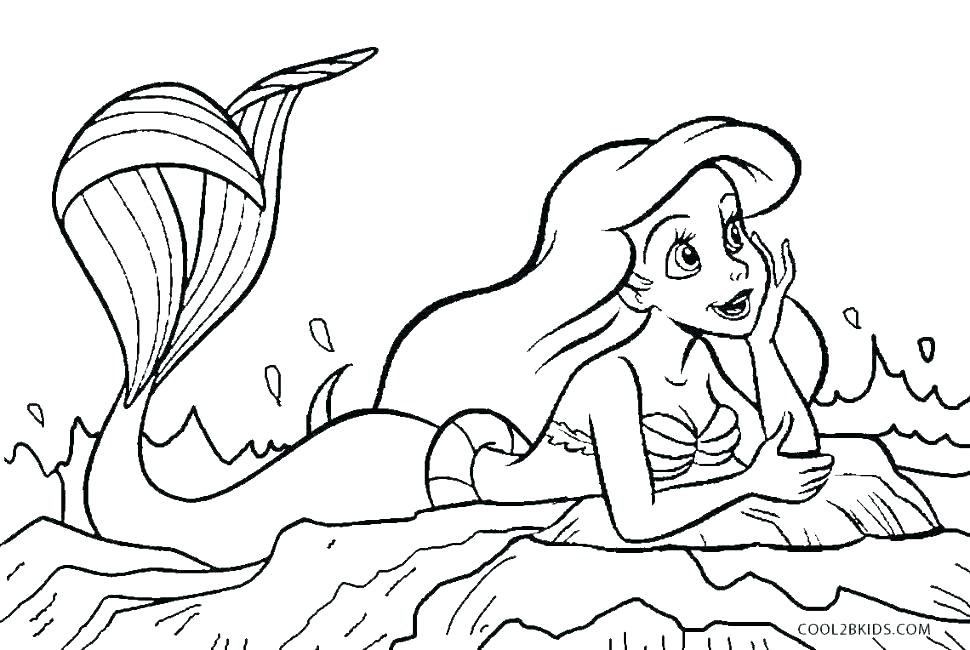 970x650 Little Mermaid Printable Coloring Pages Mermaid Coloring Pages