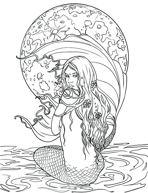 564x736 Printable Mermaid Coloring Pages Icontent
