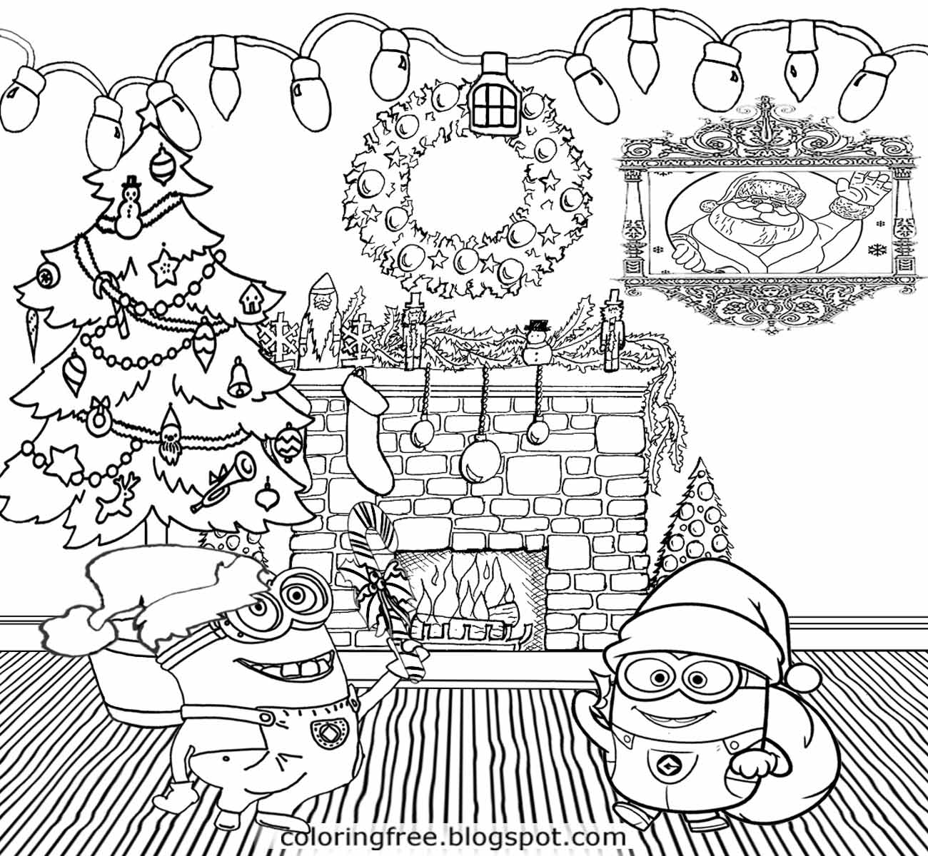 1300x1200 Christmas Coloring Page