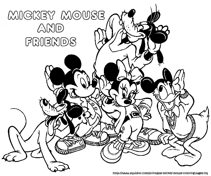 721x600 Mickey Mouse And Friends Coloring Pages To Print
