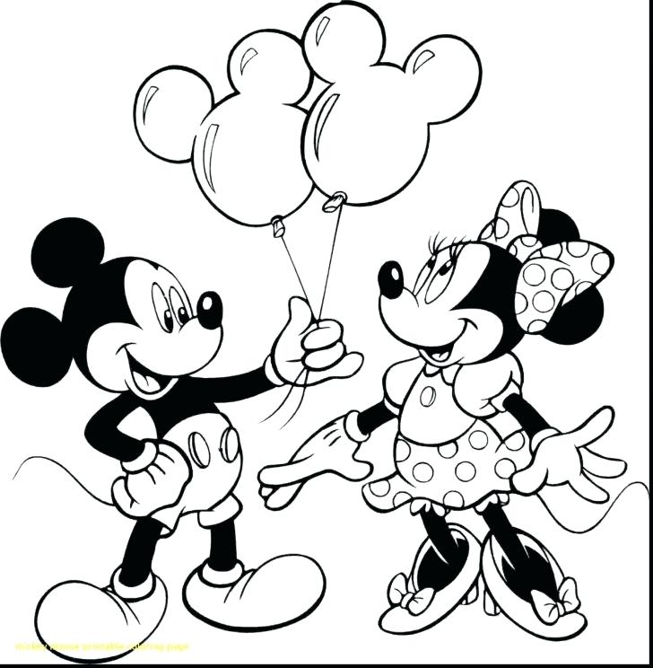 728x744 Mickey Coloring Pages