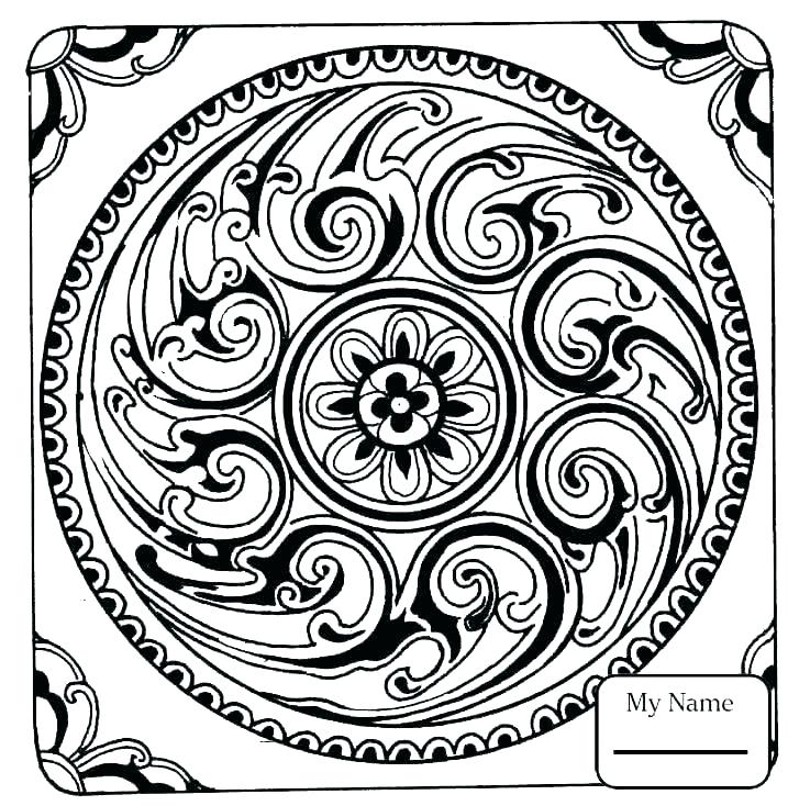 717x734 Mosaic Coloring Pages