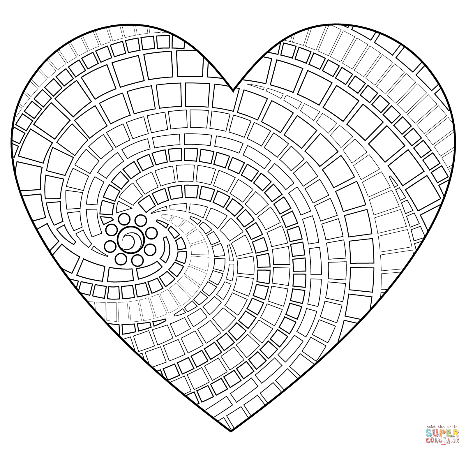 1600x1548 Free Mosaic Patterns To Print Click The Heart Mosaic Coloring