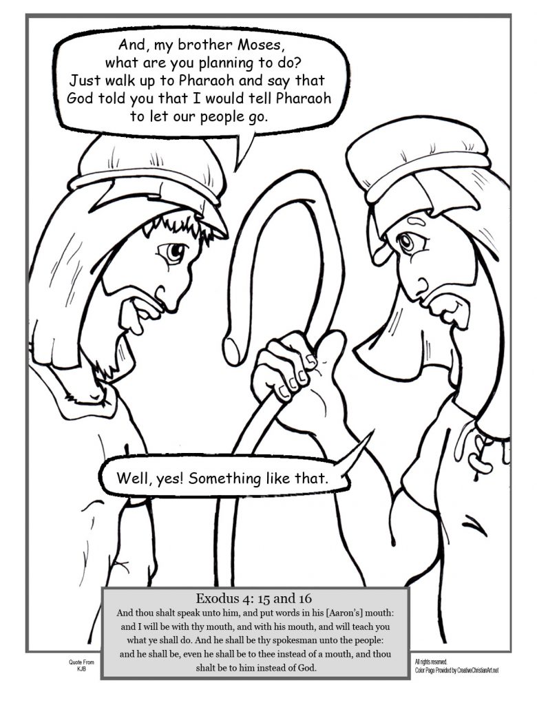 780x1024 Amazing Baby Moses And Miriam Coloring Page Free Burning Bush