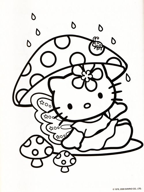 500x663 Hello Kitty Mushroom Coloring Sheet! Things That Make Me Smile