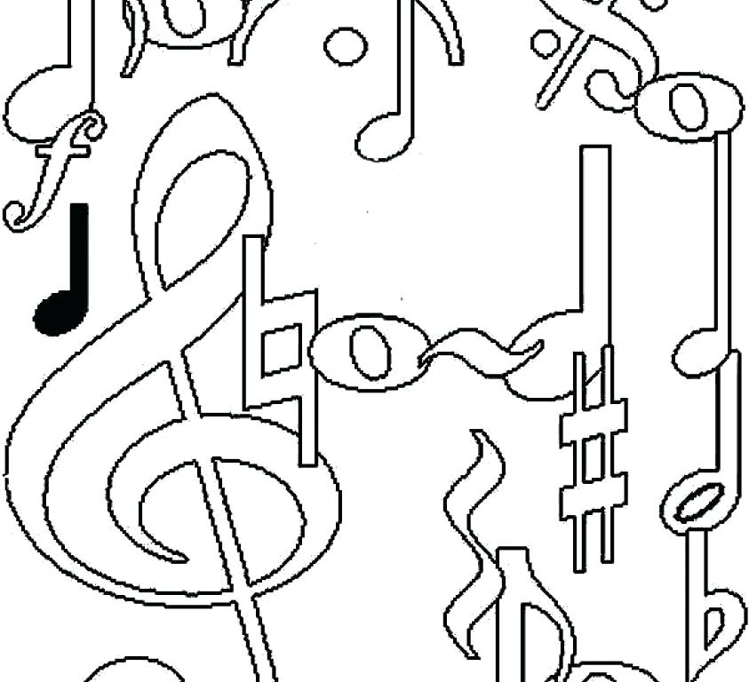 843x768 Music Color Pages