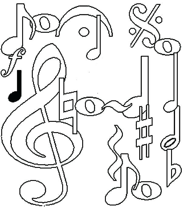 600x683 Colouring In Music Sheets Music Notes Coloring Pages Awesome Music