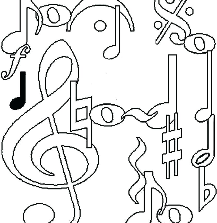 843x864 Drawn Music Notes Coloring Page Pencil And In Color Drawn Music