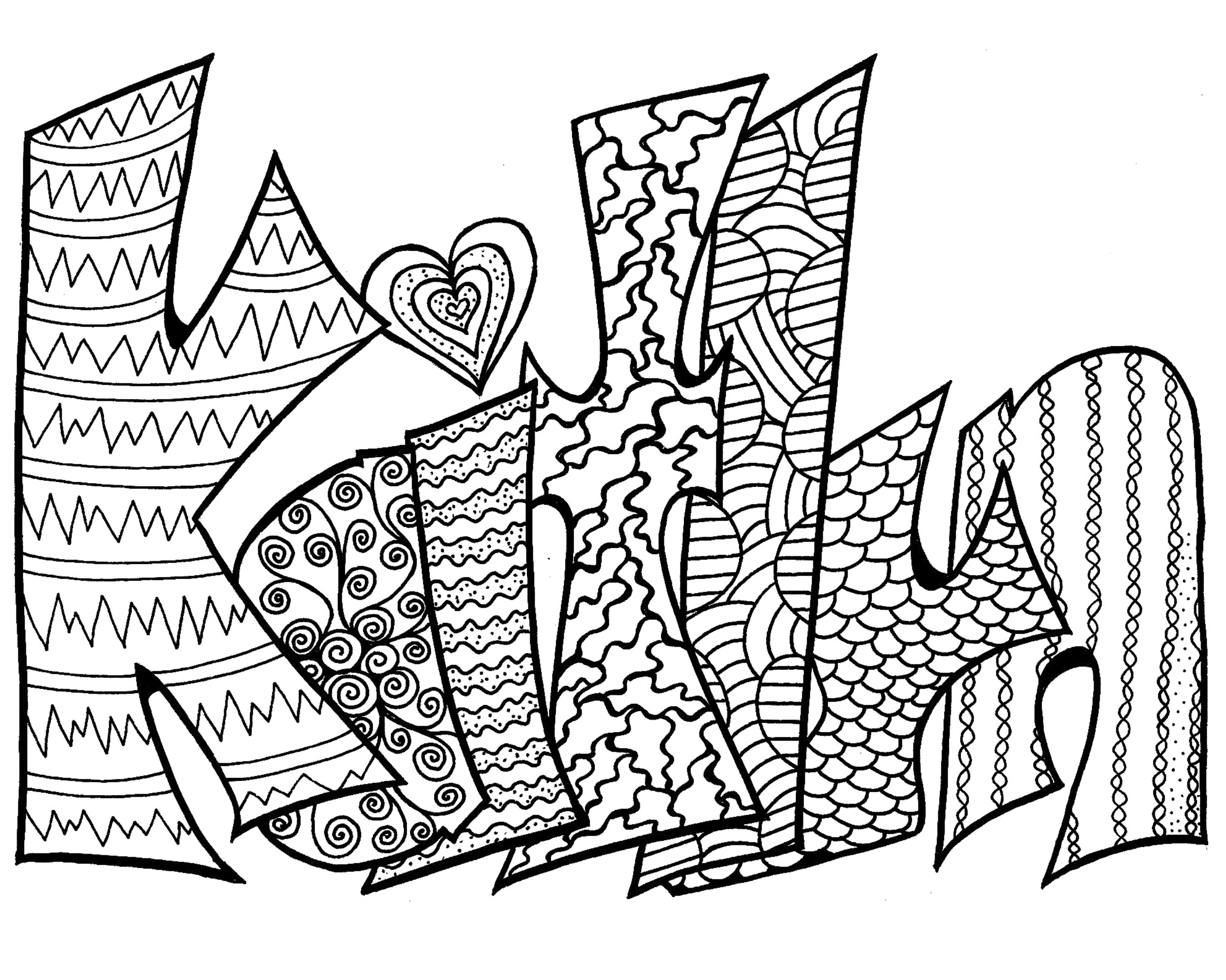 Printable Coloring Pages Names