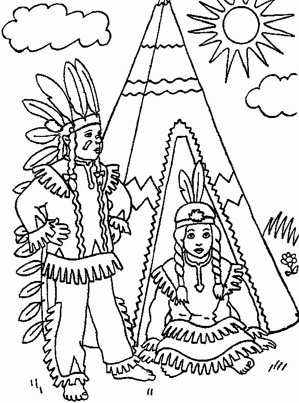 585x789 Best Cowboy And Indian Coloring Sheets Images