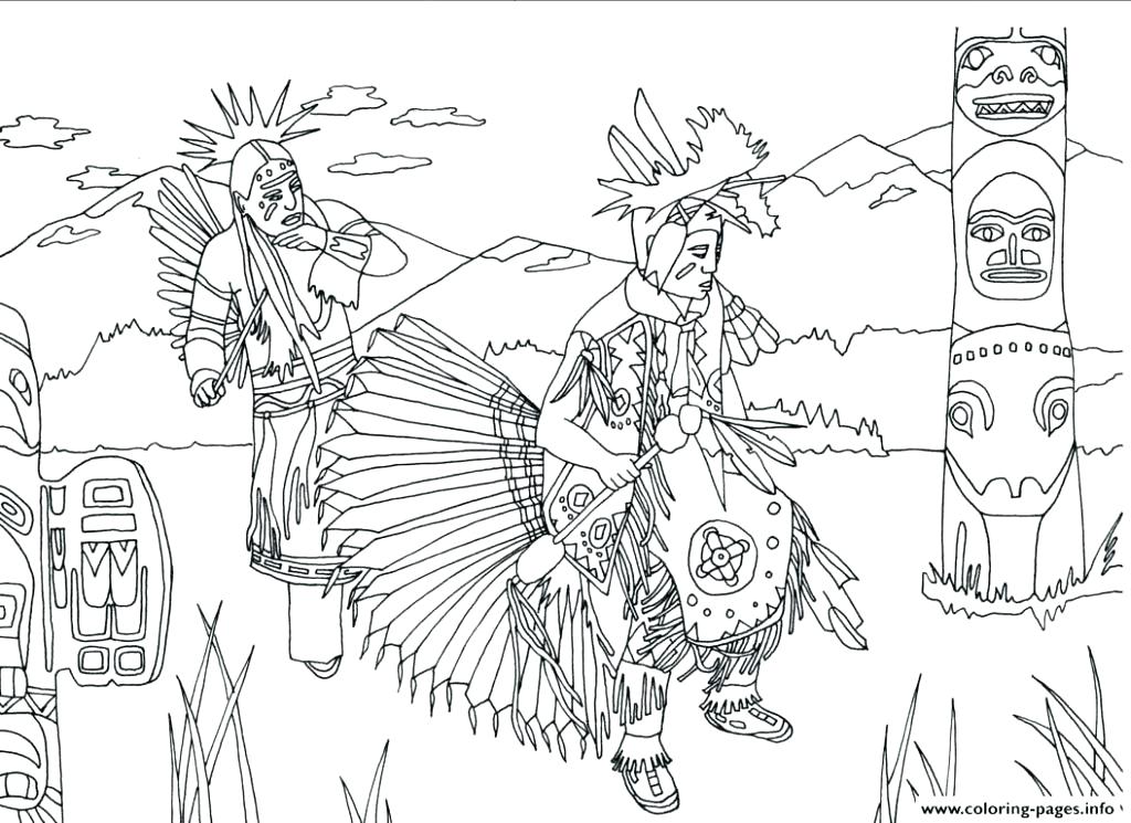 1024x745 Native American Coloring Pages Printable