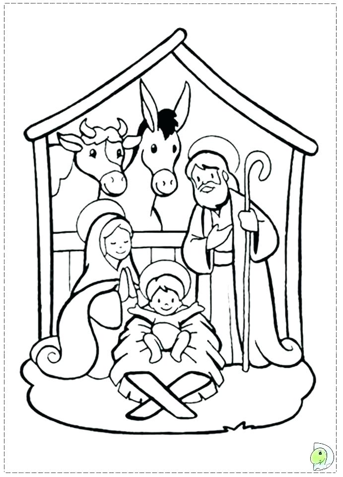 691x960 Nativity Scene Coloring Pages Preschoolers Free Printable Nativity