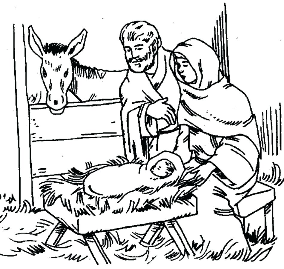949x898 Coloring Pages Nativity Coloring Page Simple Easy Free Printable
