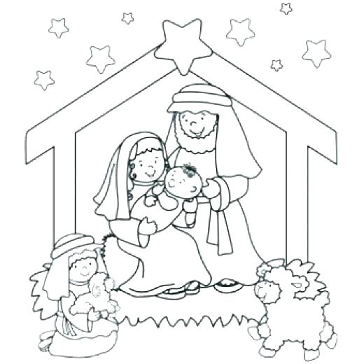 520x520 Nativity Coloring Pages Related Post Nativity Scene Coloring Pages