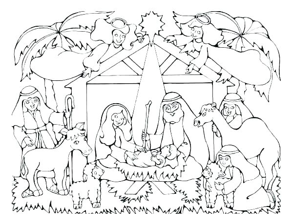 600x460 Printable Nativity Coloring Pages Three Wise Men Coloring Pages