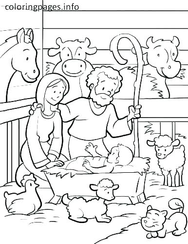386x500 Free Printable Nativity Coloring Pages