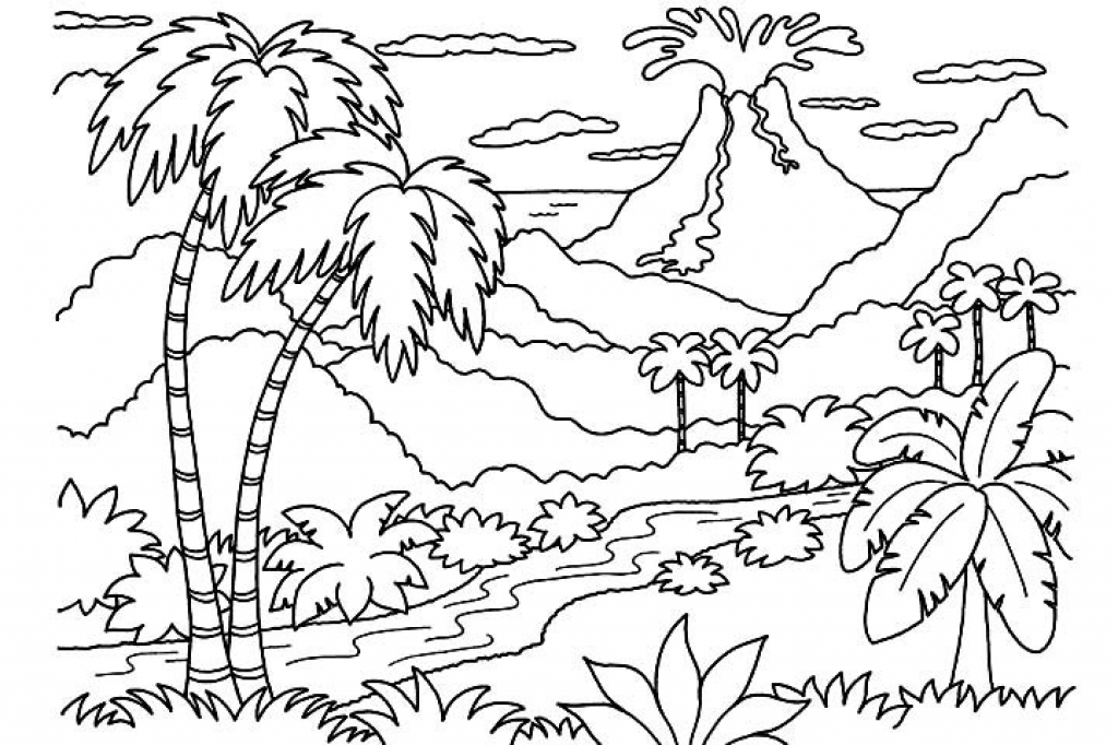 1024x682 Printable Nature Coloring Pages For Adults
