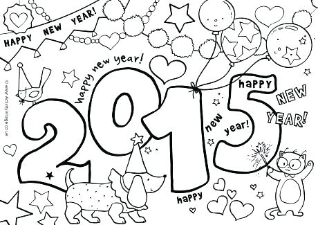 460x325 New Years Printable Coloring Pages New Years Coloring Sheet