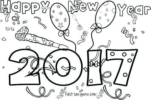506x338 Free Printable New Years Coloring Pages Jgheraghty Site
