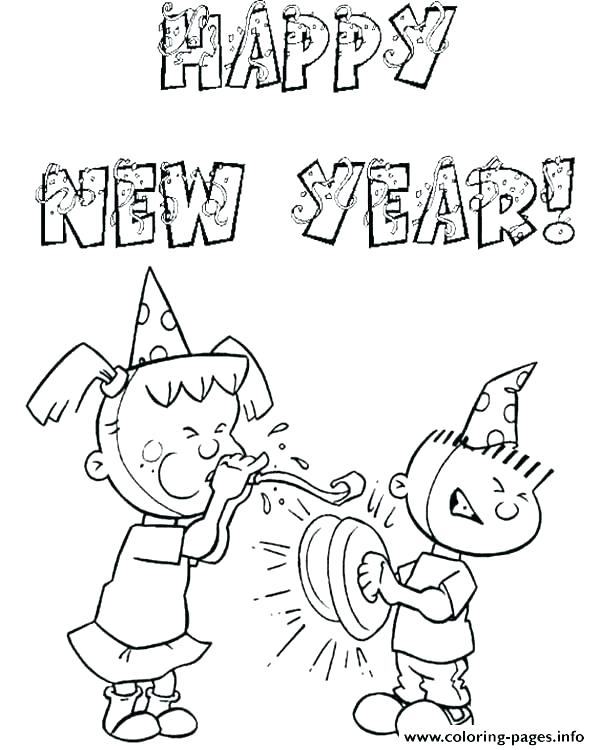600x750 Free New Years Coloring Pages Printable New Year Coloring Page