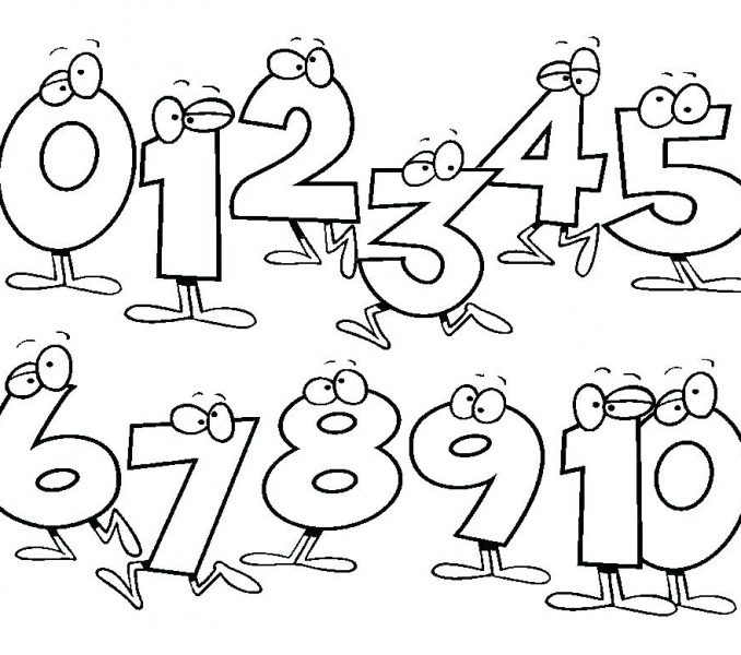 678x600 Numbers Printables For Toddlers Coloring Pages