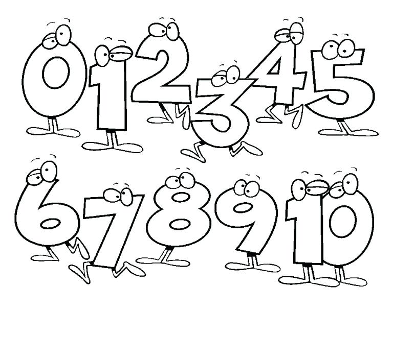 768x703 Spanish Numbers Coloring Pages