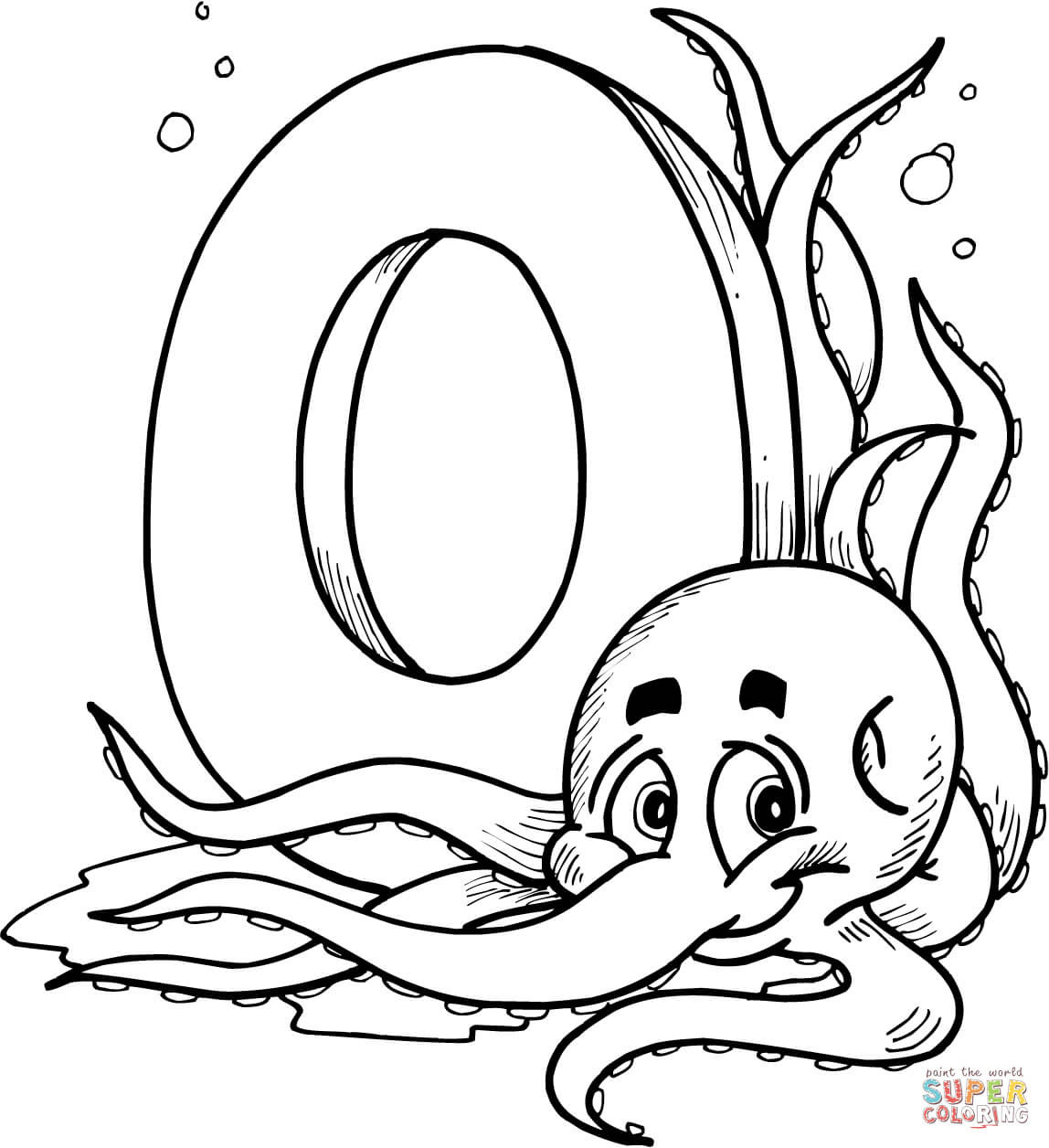 1148x1256 Letter O Is For Octopus Coloring Page Free Printable Pages