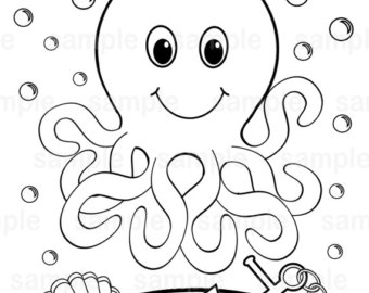 340x270 Octopus Coloring Pages For Kids Free Printable Coloring