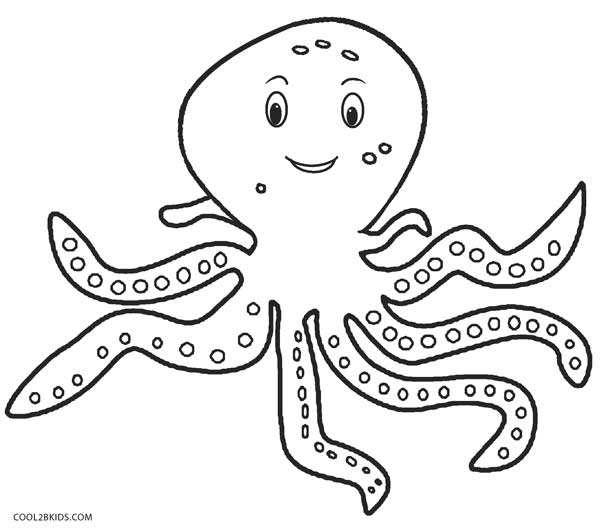 600x531 Printable Octopus Coloring Page For Kids
